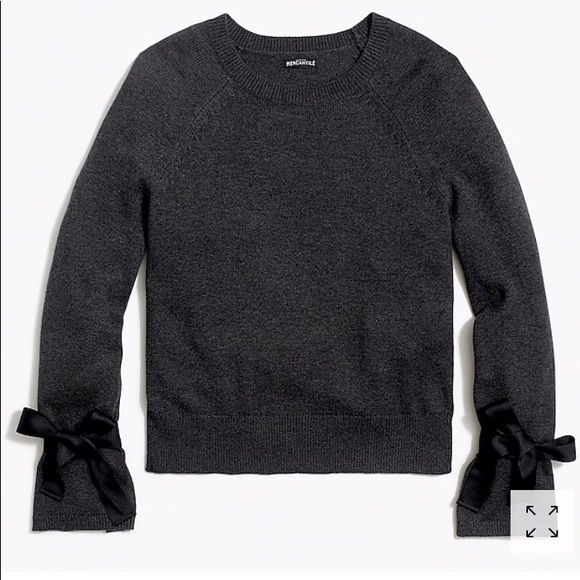 NWT - J Crew Factory Tie Bell-Sleeve Sweater - Picture 2 of 4